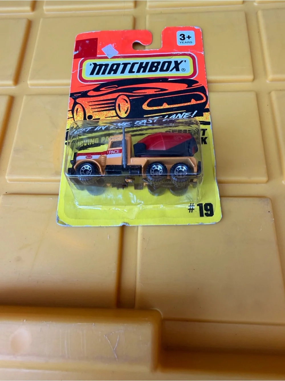 Mattel Matchbox Cement Truck Toy - Red & Orange